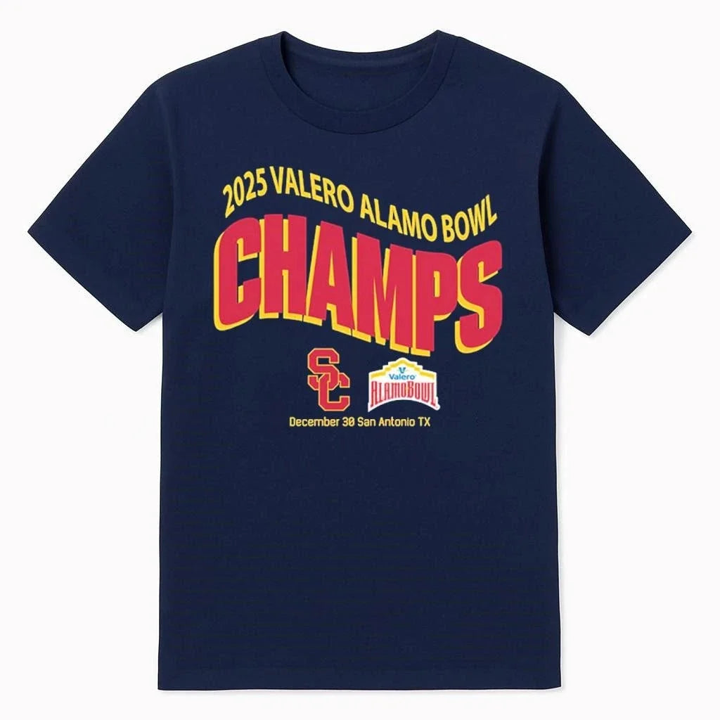 USC Trojans football 2025 Valero Alamo Bowl Champions - Adult & Kids T-Shirts, Sweatshirts & Hoodies apparel design preview 1