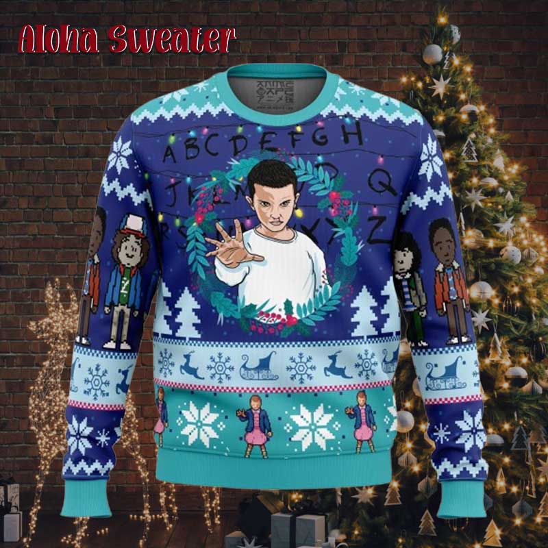 Up Side Down World Stranger Things Ugly Christmas Sweater - Holiday Gift product image 2