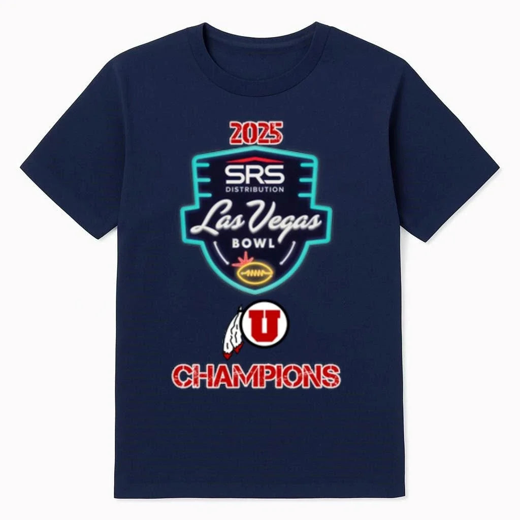 Utah Utes logo 2025 Las Vegas Bowl Champions - Adult & Kids T-Shirts, Sweatshirts & Hoodies apparel design preview 1