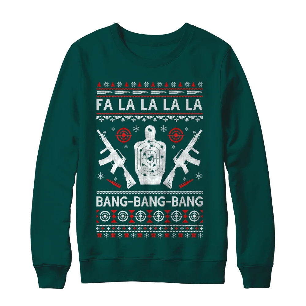 Bang bang bang AR 15 gun Christmas Sweater - Holiday Gift product image 3