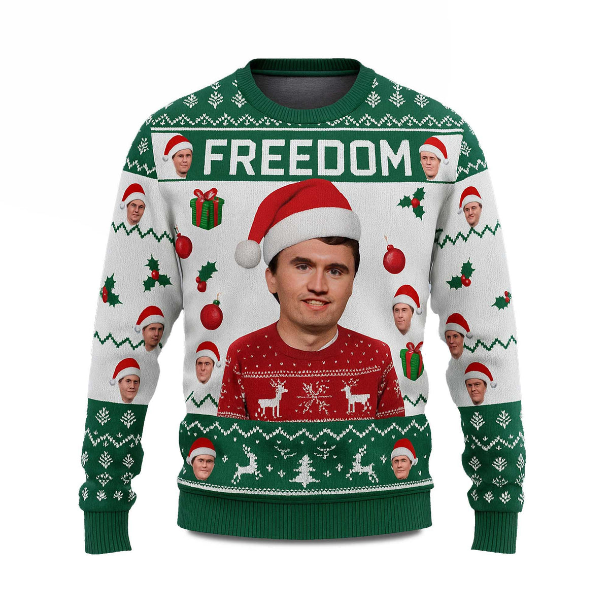 Freedom Charlie Kirk Ugly Christmas Sweater - Holiday Gift product image 2