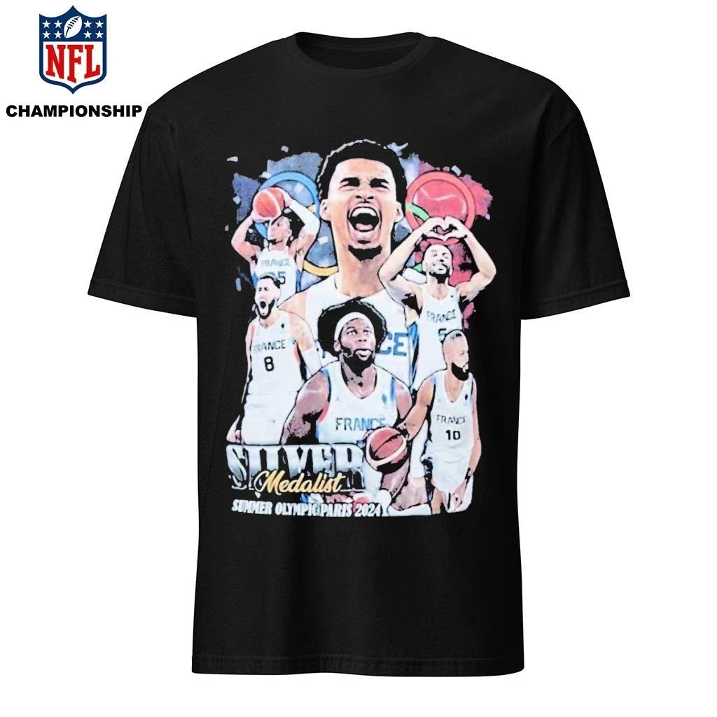 Victor Wembanyama Silver Medalist Super Olympics - Adult & Kids T-Shirts, Sweatshirts & Hoodies apparel design preview 1