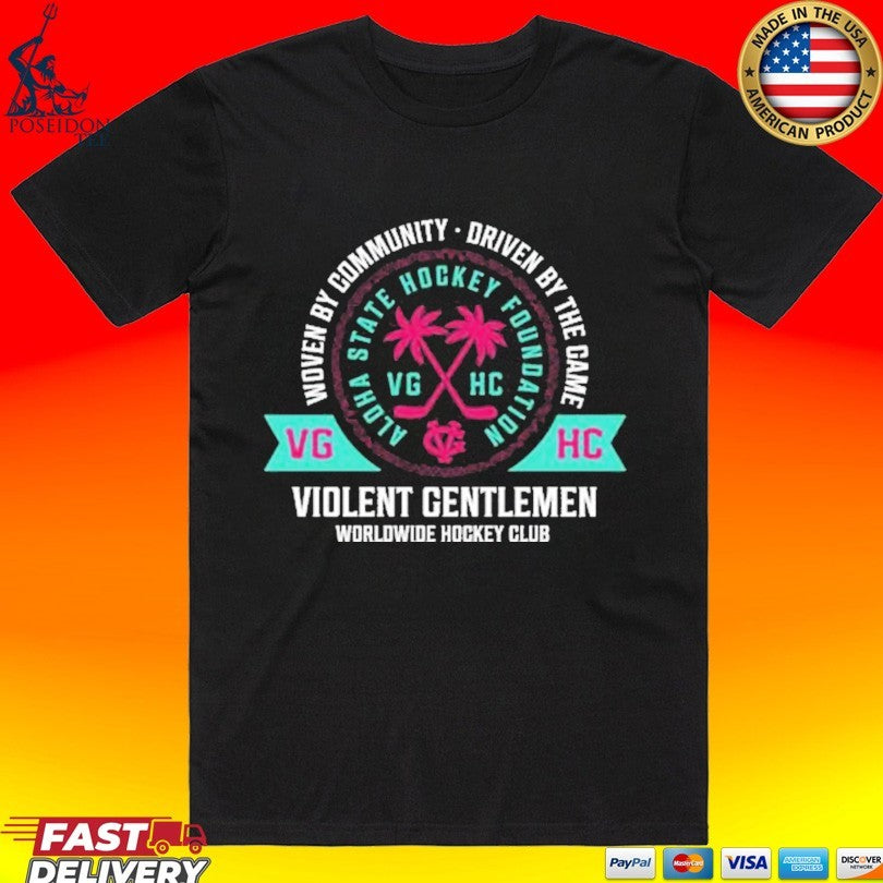 Violent Gentlemen Worldwide Hockey Club Aloha State - Adult & Kids T-Shirts, Sweatshirts & Hoodies apparel design preview 1