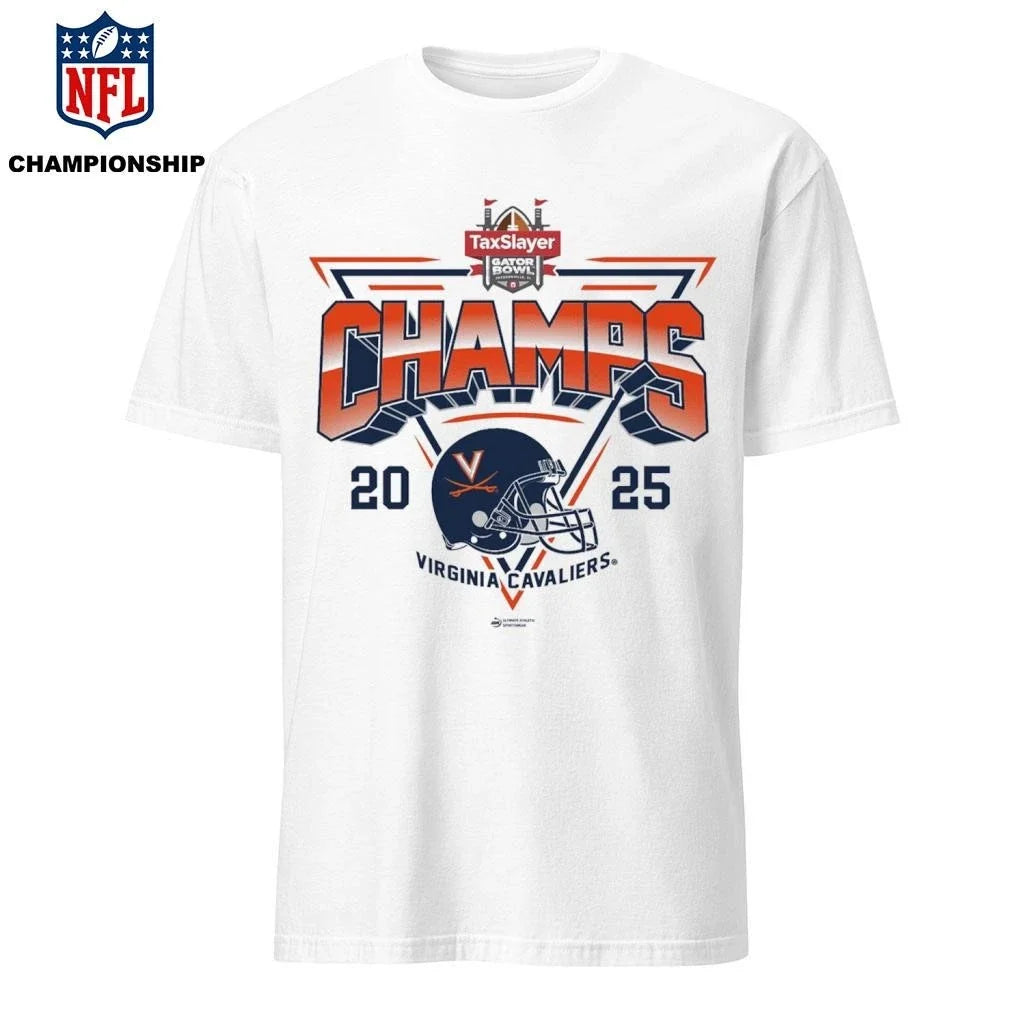 Virginia Cavaliers Taxslayer Gator bowl Champs 2025 - Adult & Kids T-Shirts, Sweatshirts & Hoodies apparel design preview 1