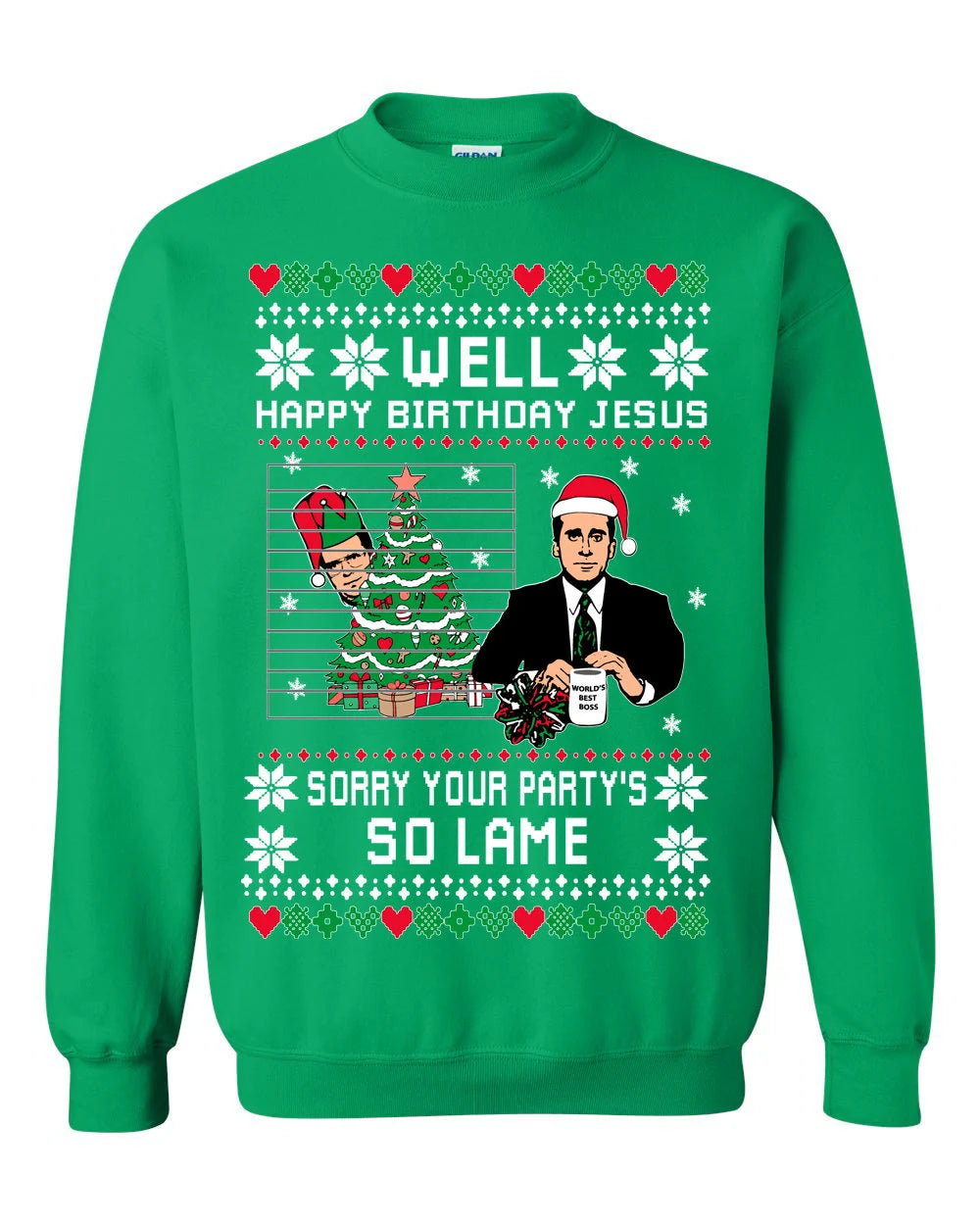 Michael Scott well happy birthday jesus Christmas Sweater - Holiday Gift product image 4