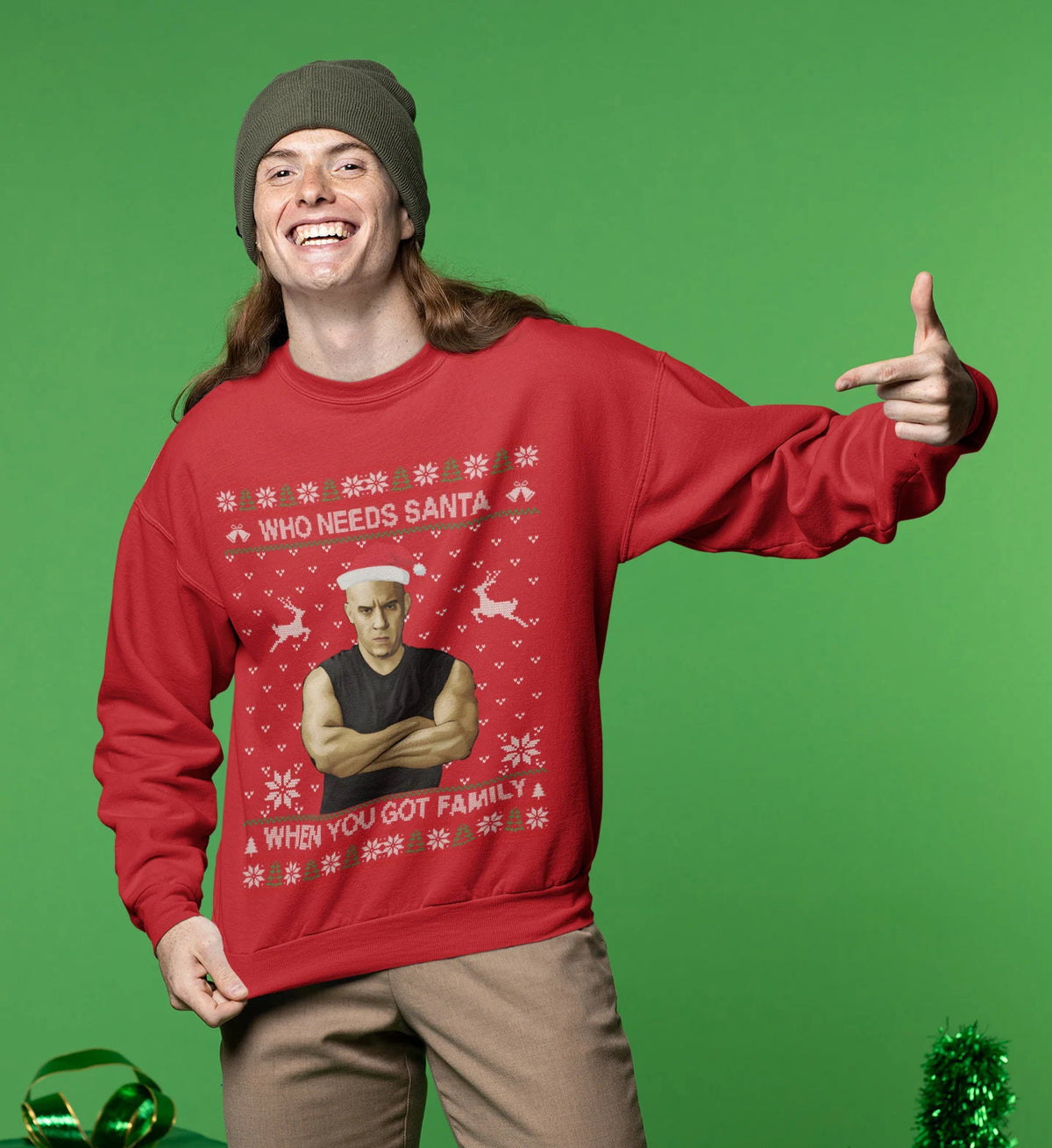 Who needs Santa when you gor family Christmas Sweater - Holiday Gift product image