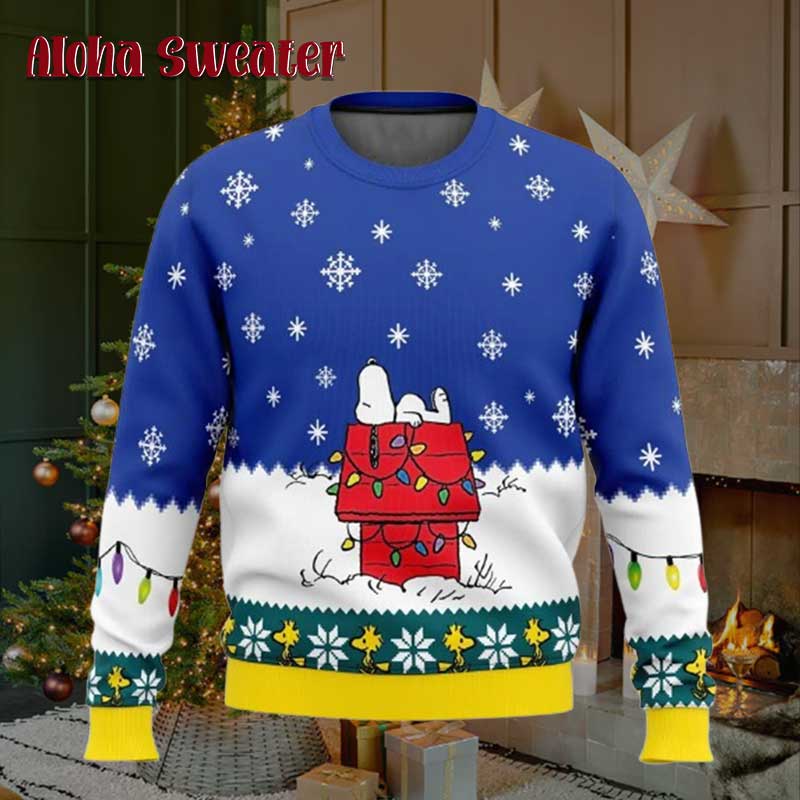 Waiting For Christmas Snoopy Ugly Christmas Sweater - Holiday Gift product image