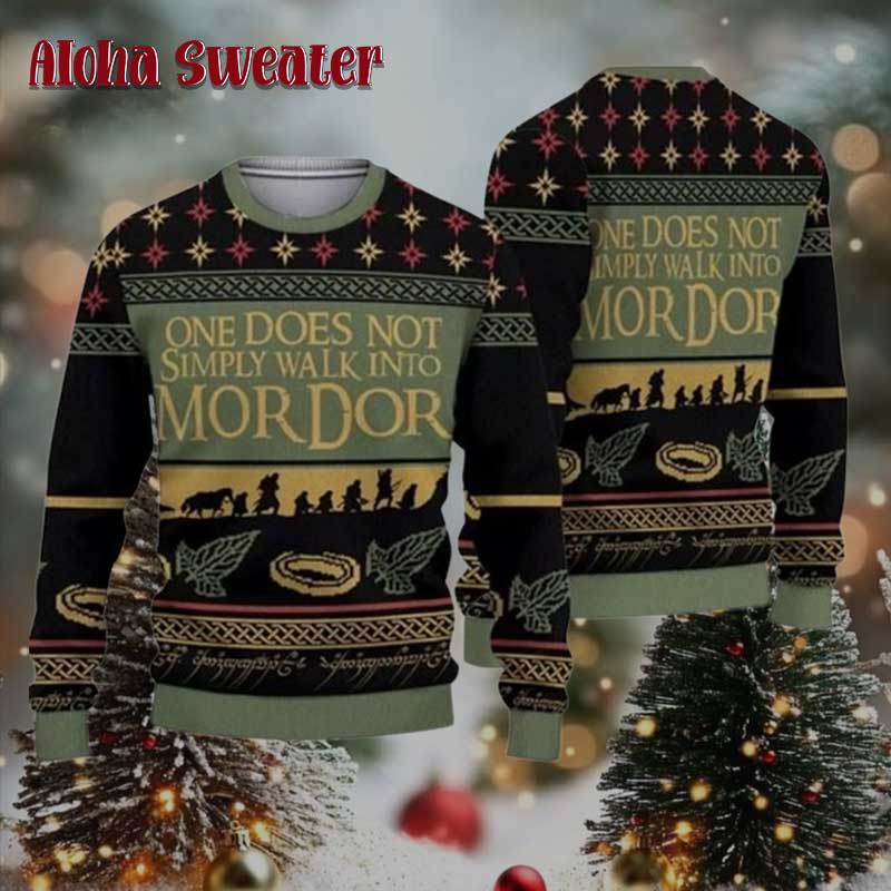 Movie The Lord Of The Rings Ugly Christmas Sweater - Holiday Gift product image 4