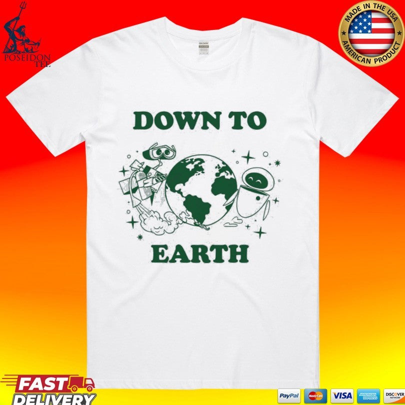 Wall-e And Eve Down To Earth - Adult & Kids T-Shirts, Sweatshirts & Hoodies apparel design preview 1