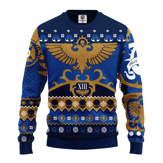 Warhammer0k blue 3D Ugly Christmas Sweater - Holiday Gift product image
