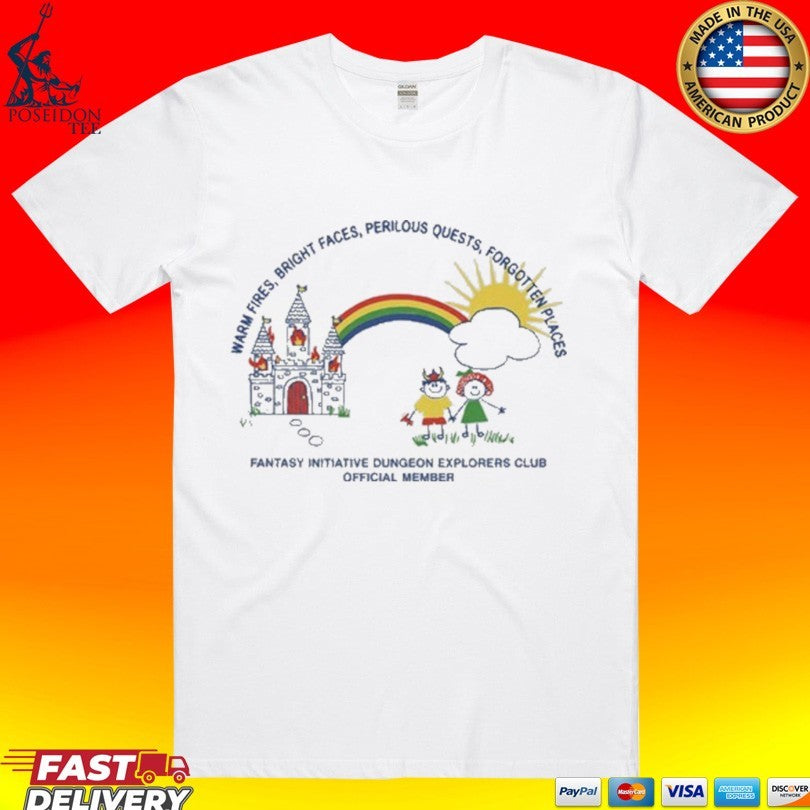 Warm Fires Bright Faces Perilous Quests Forgotten - Adult & Kids T-Shirts, Sweatshirts & Hoodies apparel design preview 1