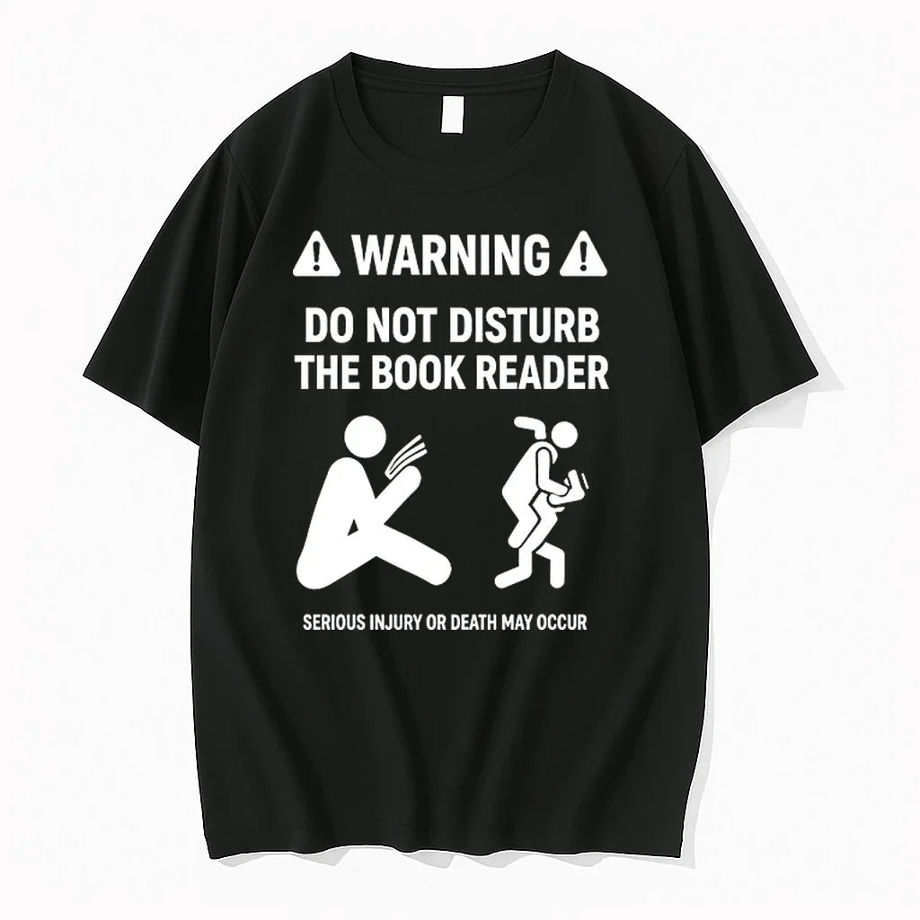 Warning Do Not Disturb The Book Reader Serious Injury - Adult & Kids T-Shirts, Sweatshirts & Hoodies apparel design preview 1