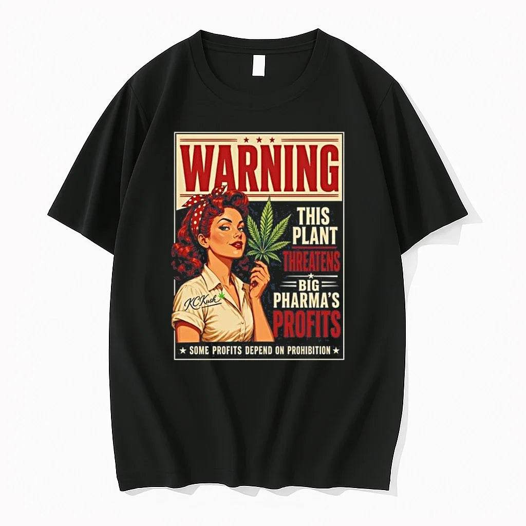 Warning This Plant Threatens Big Pharmas Profits Some - Adult & Kids T-Shirts, Sweatshirts & Hoodies apparel design preview 1