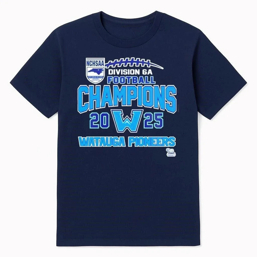 Watauga Pioneers 2025 NCHSAA Division 6A Football - Adult & Kids T-Shirts, Sweatshirts & Hoodies apparel design preview 1