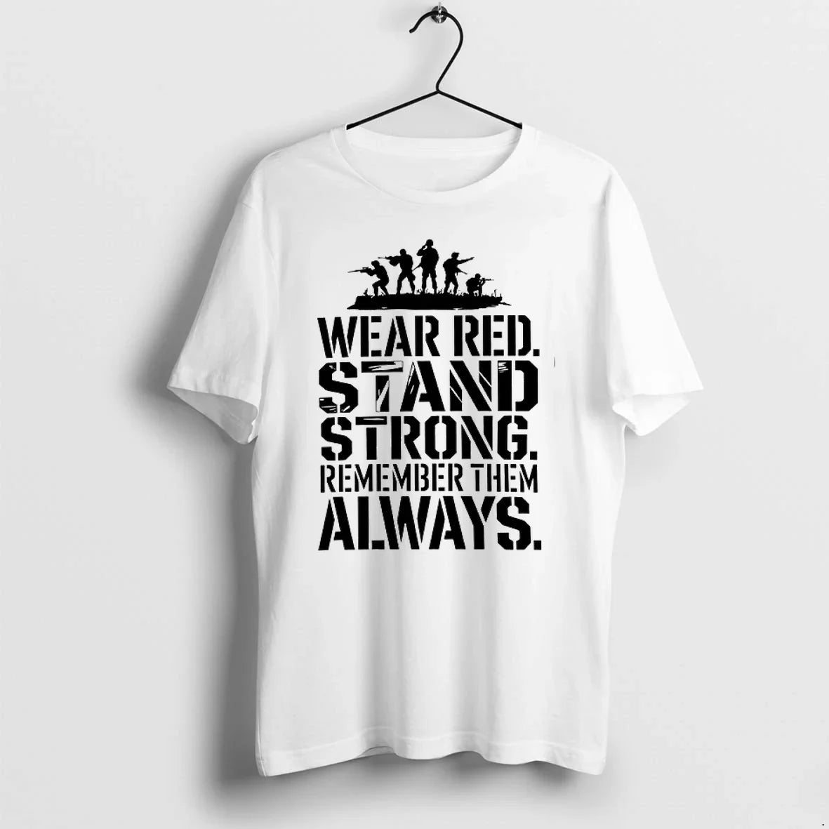 Wear Red Stand Strong Remember Them Alway 0 Sweater - Adult & Kids T-Shirts, Sweatshirts & Hoodies apparel design preview 1