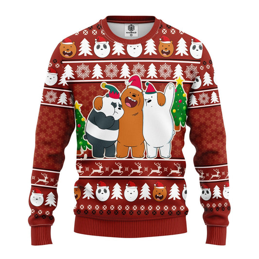 We bare bear funny 3D Ugly Christmas Sweater - Holiday Gift product image