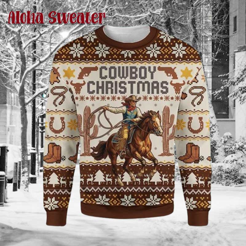 Howdy Nutcracker Cowboy Ugly Christmas Sweater - Holiday Gift product image 5