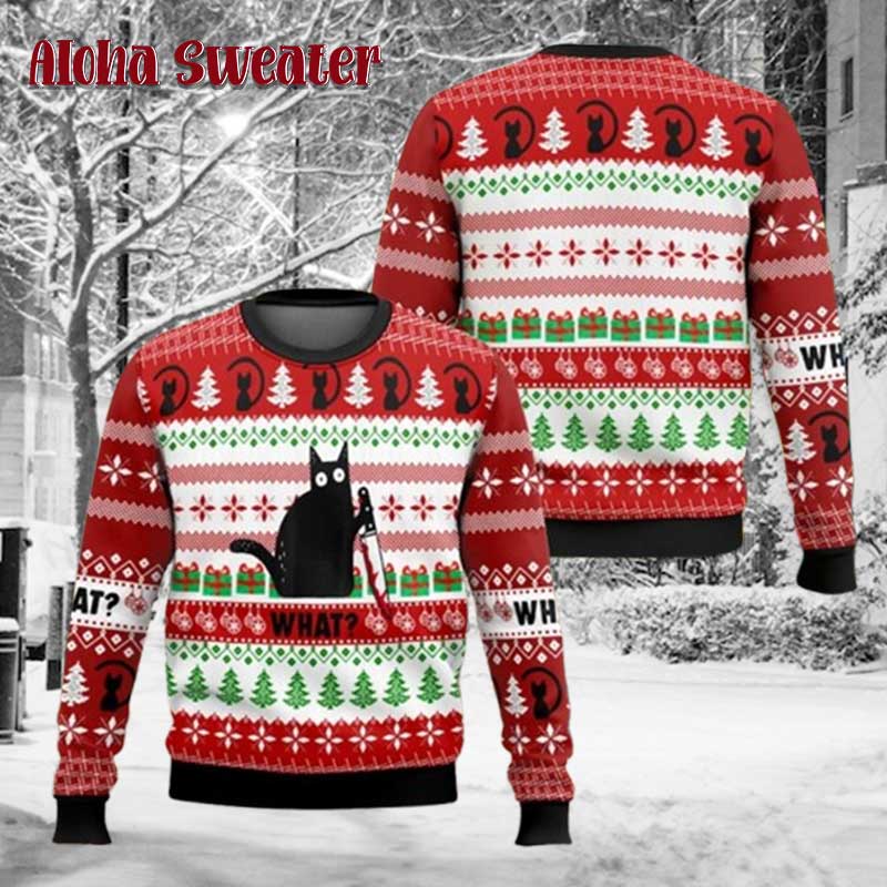 Show Me Your Kitties Cat Ugly Christmas Sweater - Holiday Gift product image 3