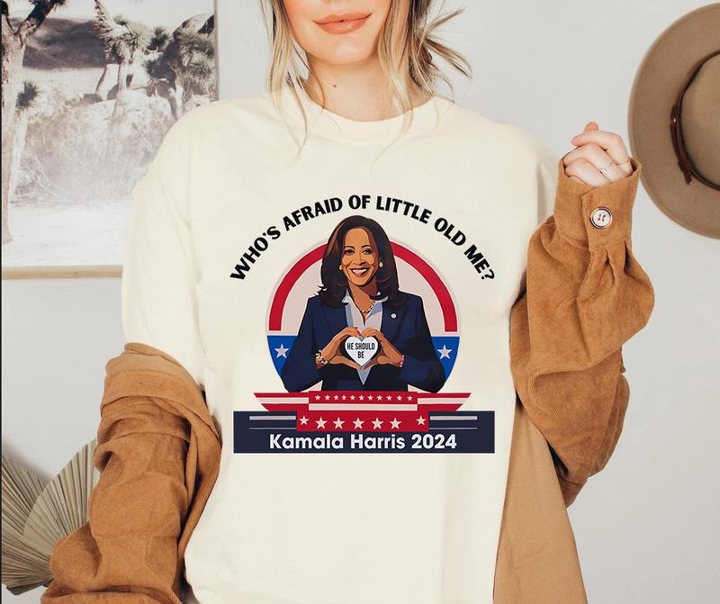 Who'S Afraid Little Old Me? Kamala'S Version Kamala - Adult & Kids T-Shirts, Sweatshirts & Hoodies apparel design preview 1