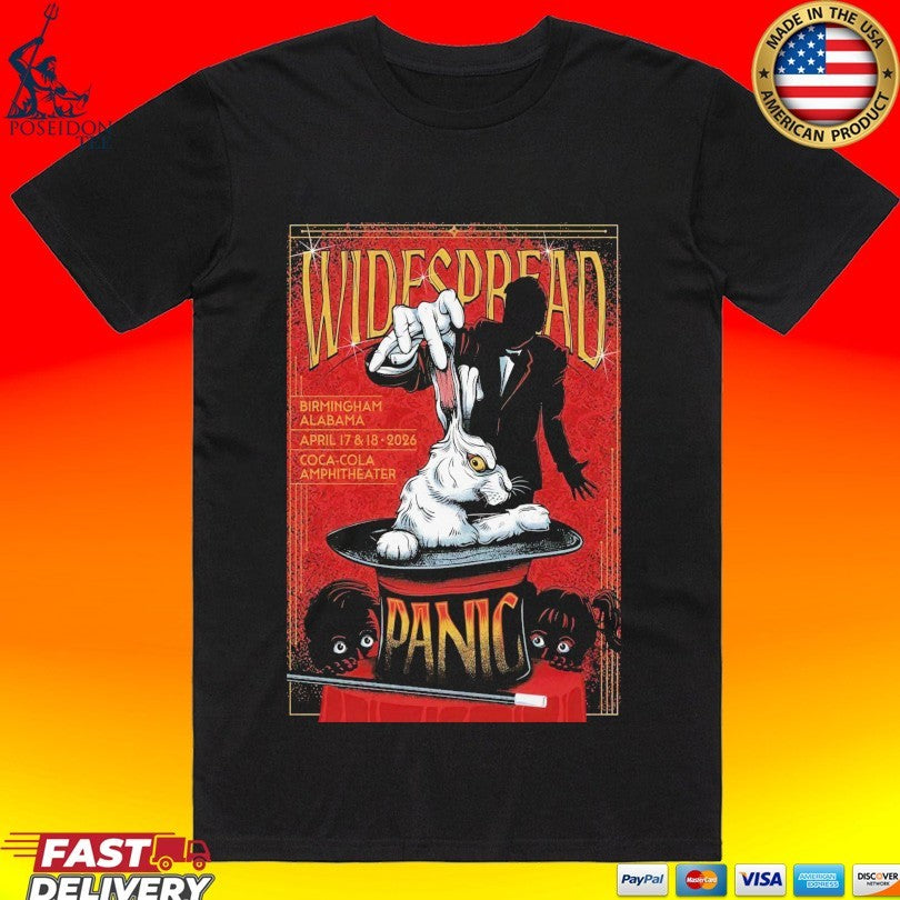Widespread Panic In Birmingham Al On April 17-18 2026 - Adult & Kids T-Shirts, Sweatshirts & Hoodies apparel design preview 1