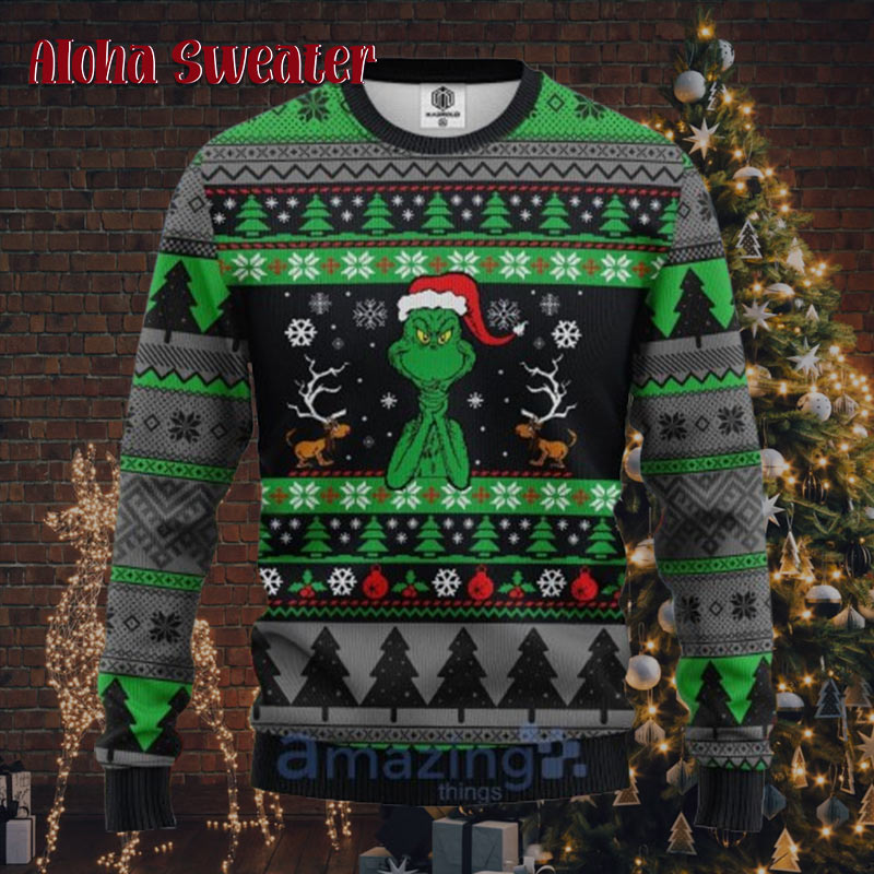 Wishing For Gifts Grinch Ugly Christmas Sweater - Holiday Gift product image