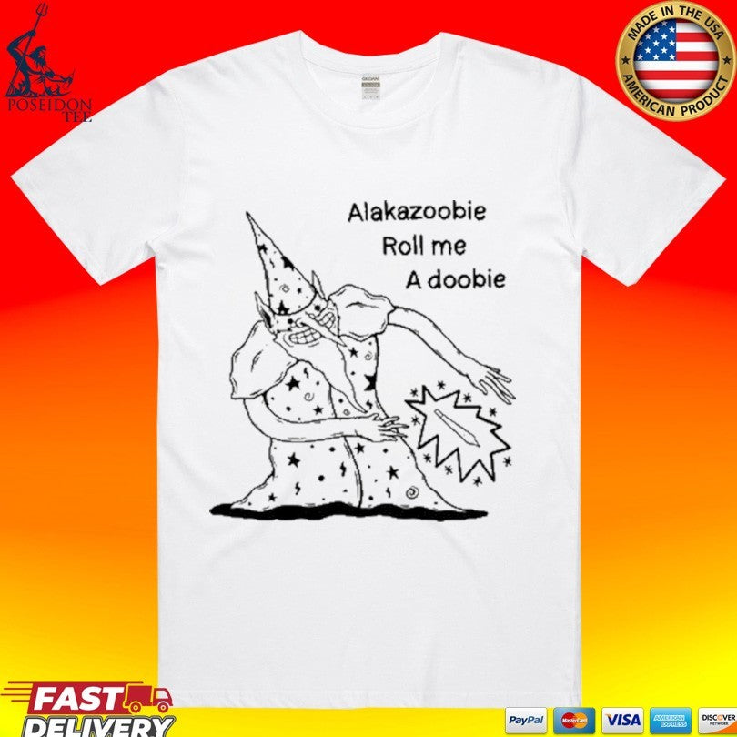 Wizard Meme Alakazoobie Roll Me A Doobie - Adult & Kids T-Shirts, Sweatshirts & Hoodies apparel design preview 1