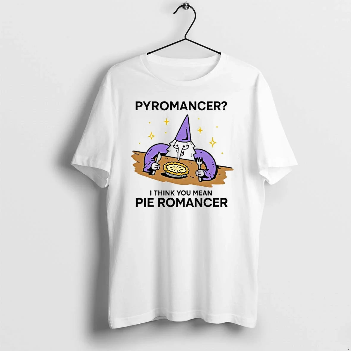 Wizard Pyromancer I Think You Mean Pie Romancer 0 - Adult & Kids T-Shirts, Sweatshirts & Hoodies apparel design preview 1