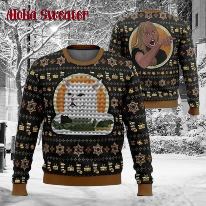 Show Me Your Kitties Cat Ugly Christmas Sweater - Holiday Gift product image 2