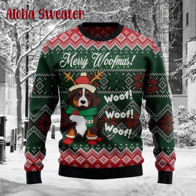 Woofmas Cute Dog Ugly Christmas Sweater - Holiday Gift product image