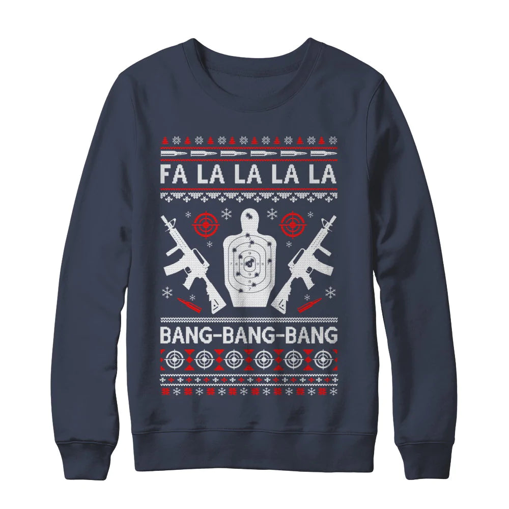 Bang bang bang AR 15 gun Christmas Sweater - Holiday Gift product image 4