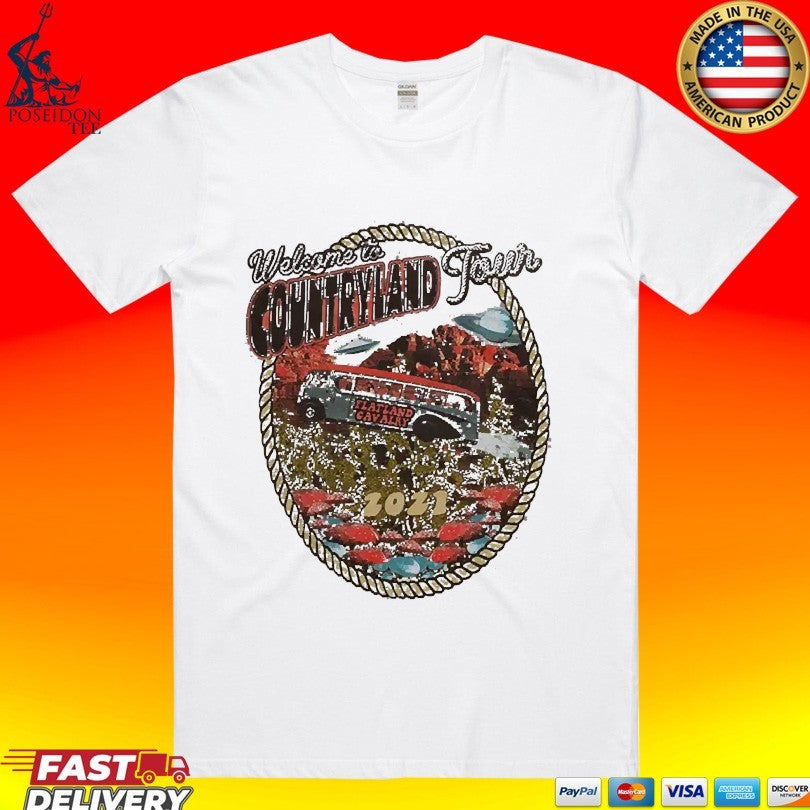 Flatland Cavalry Welcome To Countryland Tour - Adult & Kids T-Shirts, Sweatshirts & Hoodies apparel design preview 1