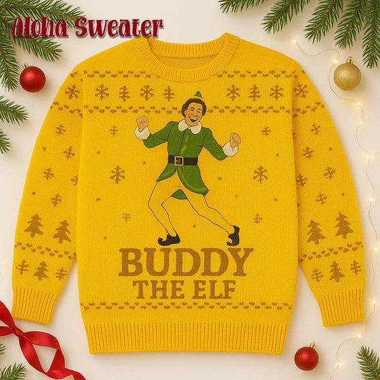 Yellow Pants Buddy The Elf Ugly Christmas Sweater - Holiday Gift product image