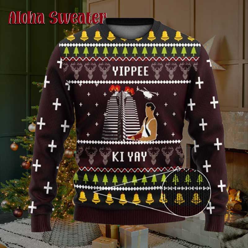 Yippee Ki Yay Christmas Dia Hard Ugly Christmas Sweater - Holiday Gift product image 2