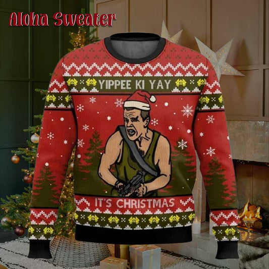 Yippee Ki Yay It S Christmas Die Hard Ugly Christmas Sweater - Holiday Gift product image
