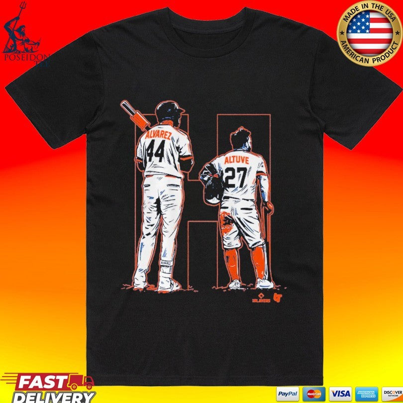 Yordan Alvarez And Jose Altuve Two Pals - Adult & Kids T-Shirts, Sweatshirts & Hoodies apparel design preview 1
