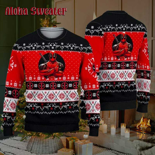 Your Daddy Is Back Deadpool Ugly Christmas Sweater - Holiday Gift product image