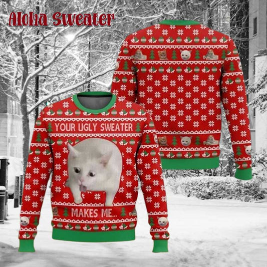 Your Makes Me Vomit Ugly Christmas Sweater - Holiday Gift product image