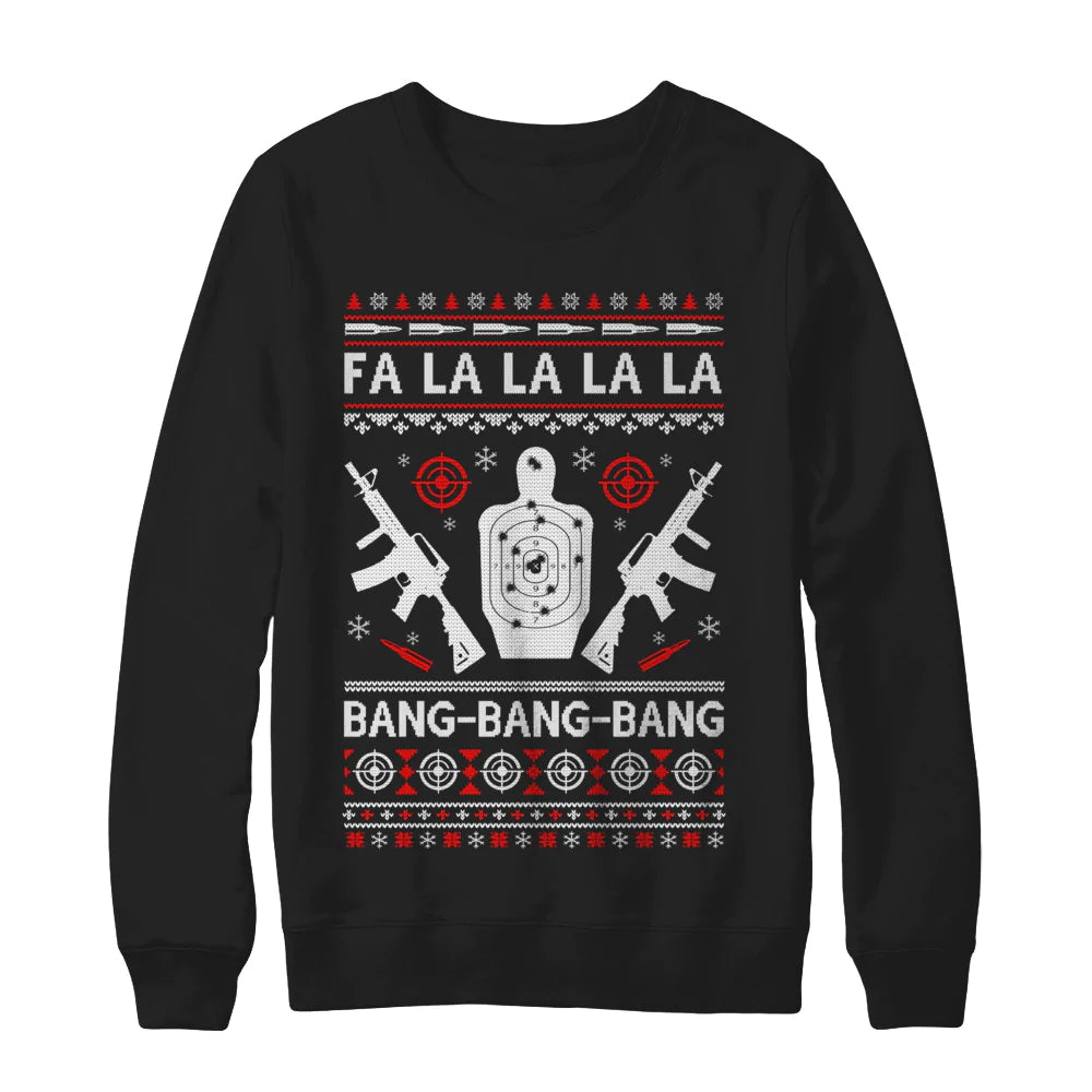 Bang bang bang AR 15 gun Christmas Sweater - Holiday Gift product image
