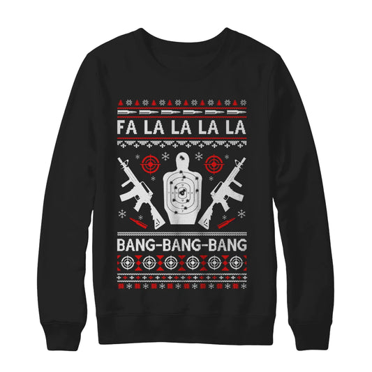 Bang bang bang AR 15 gun Christmas Sweater - Holiday Gift product image